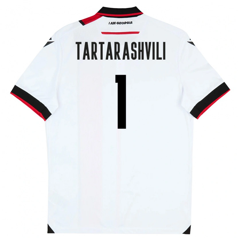 Danxen Dámské Georgia Saba Tartarashvili #1 Bílá Černá Červená Domů Hráčské Dresy 26-28 Dres