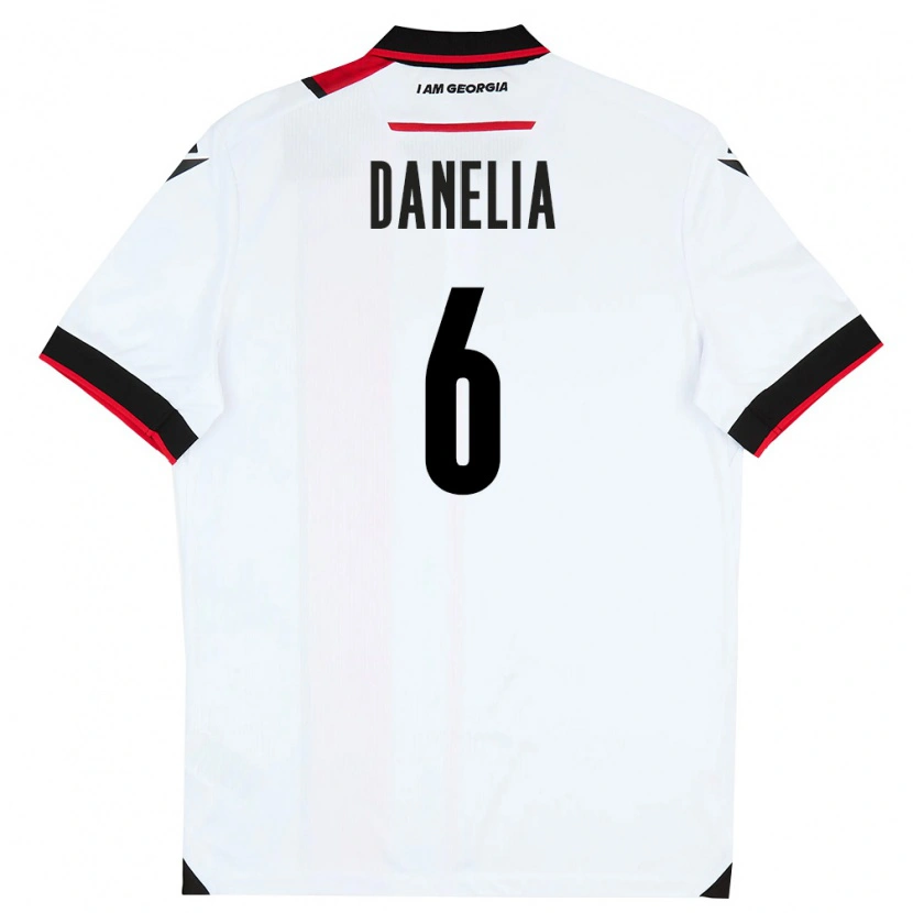 Danxen Dámské Georgia Natia Danelia #6 Bílá Černá Červená Domů Hráčské Dresy 26-28 Dres