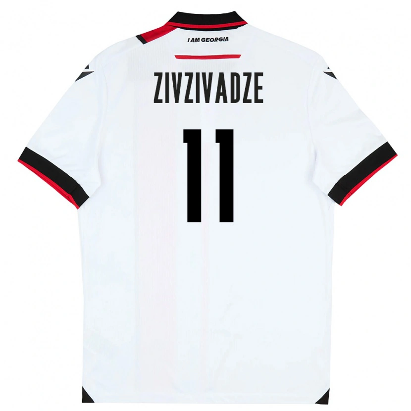 Danxen Dámské Georgia Budu Zivzivadze #11 Bílá Černá Červená Domů Hráčské Dresy 26-28 Dres