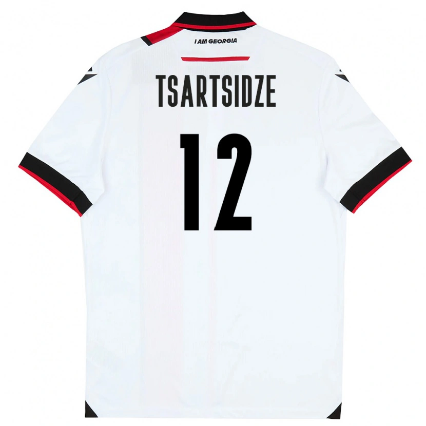 Danxen Dámské Georgia Saba Tsartsidze #12 Bílá Černá Červená Domů Hráčské Dresy 26-28 Dres