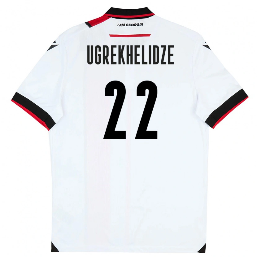 Danxen Dámské Georgia Nikoloz Ugrekhelidze #22 Bílá Černá Červená Domů Hráčské Dresy 26-28 Dres