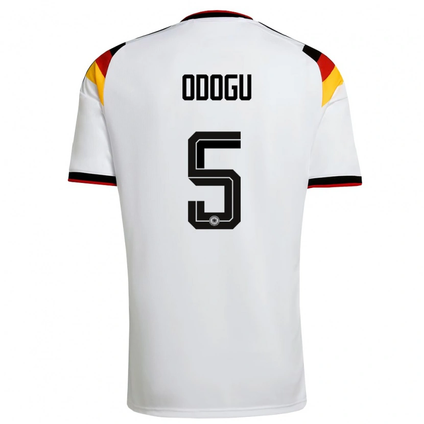 Danxen Dámské Německo David Odogu #5 Bílá Černá Červená Domů Hráčské Dresy 26-28 Dres