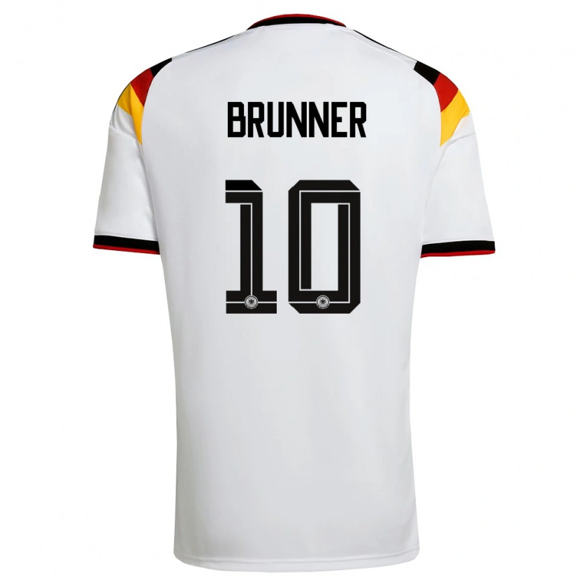 Danxen Dámské Německo Paris Brunner #10 Bílá Černá Červená Domů Hráčské Dresy 26-28 Dres