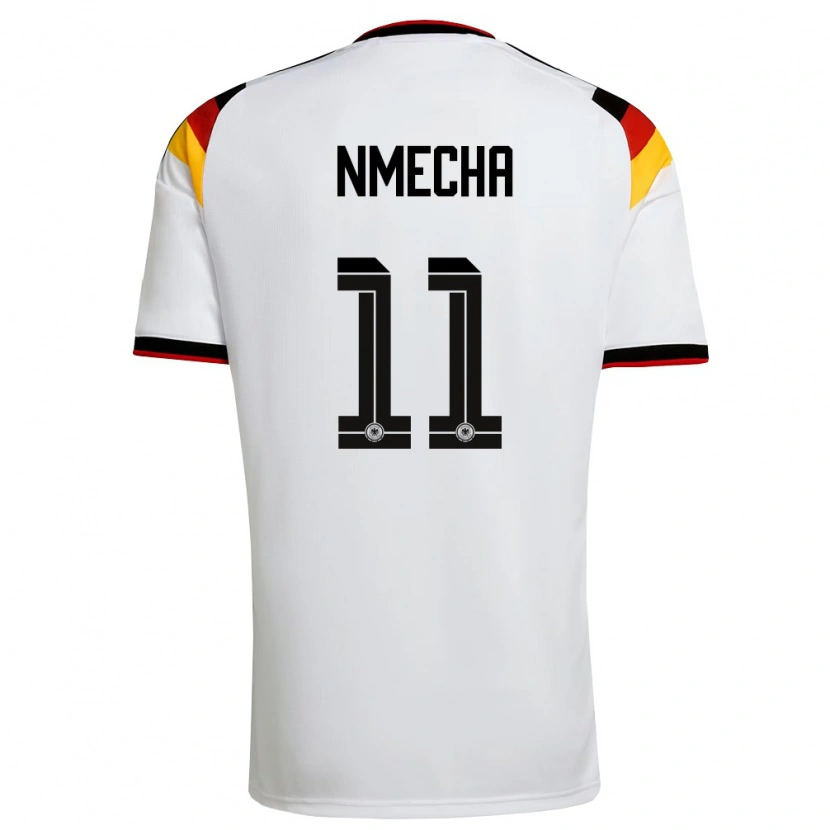 Danxen Dámské Německo Lukas Nmecha #11 Bílá Černá Červená Domů Hráčské Dresy 26-28 Dres