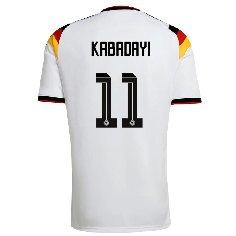 Danxen Dámské Německo Yusuf Kabadayi #11 Bílá Černá Červená Domů Hráčské Dresy 26-28 Dres