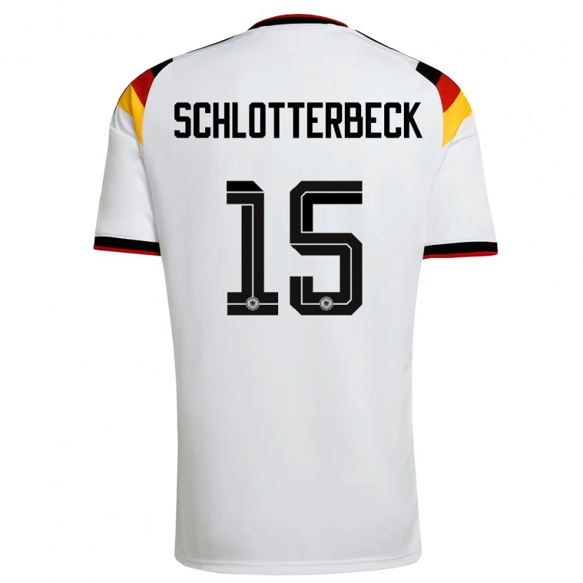 Danxen Dámské Německo Nico Schlotterbeck #15 Bílá Černá Červená Domů Hráčské Dresy 26-28 Dres