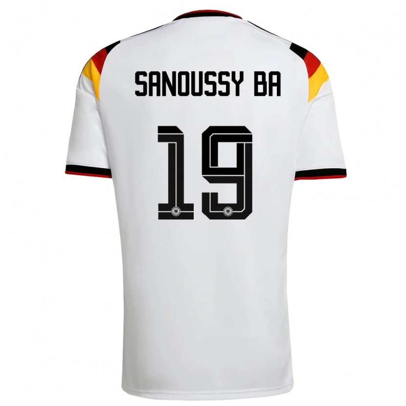 Danxen Dámské Německo Sanoussy Ba #19 Bílá Černá Červená Domů Hráčské Dresy 26-28 Dres