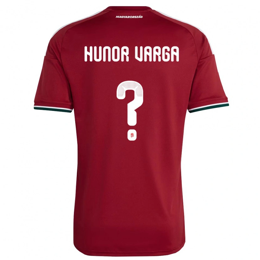 Danxen Dámské Maďarsko Hunor Varga #0 Červená Bílá Zelená Domů Hráčské Dresy 26-28 Dres