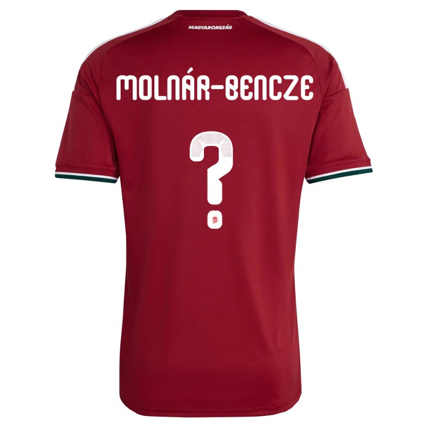 Danxen Dámské Maďarsko Zsombor Molnár-Bencze #0 Červená Bílá Zelená Domů Hráčské Dresy 26-28 Dres