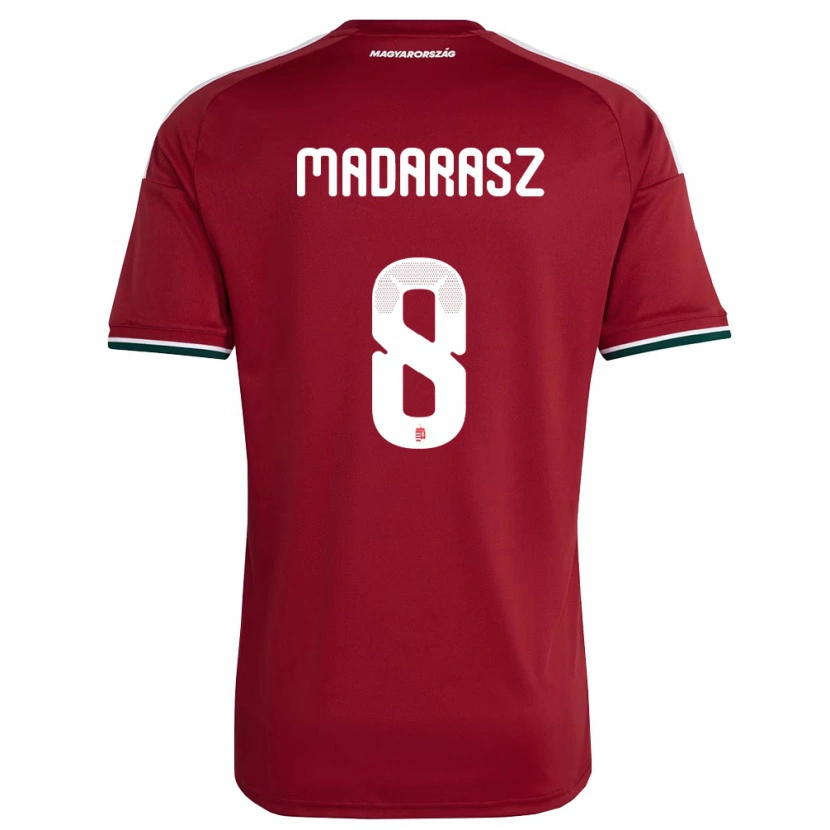Danxen Dámské Maďarsko Ádám Madarász #8 Červená Bílá Zelená Domů Hráčské Dresy 26-28 Dres