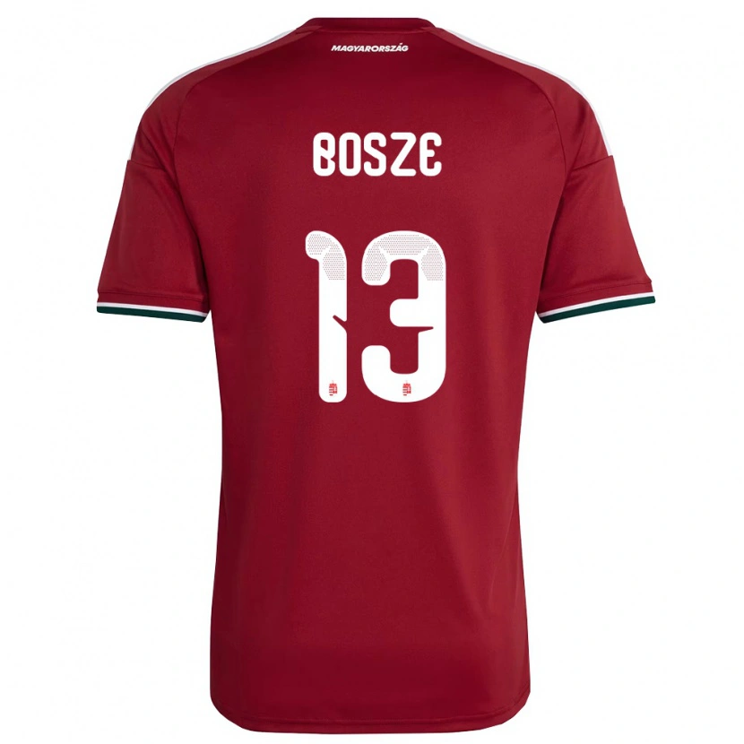 Danxen Dámské Maďarsko Levente Bősze #13 Červená Bílá Zelená Domů Hráčské Dresy 26-28 Dres