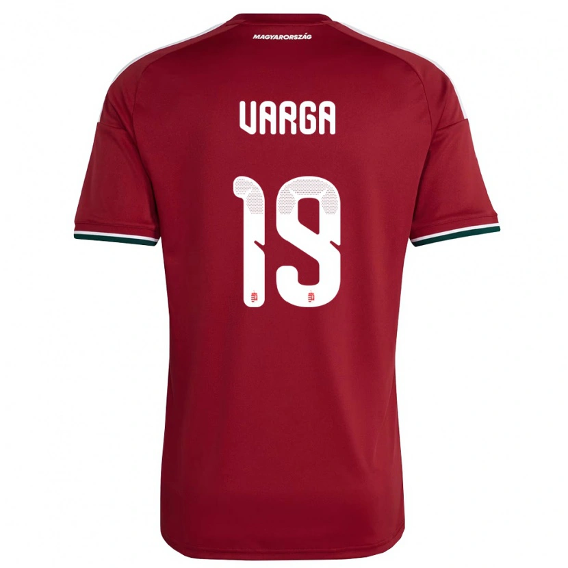 Danxen Dámské Maďarsko Barnabás Varga #19 Červená Bílá Zelená Domů Hráčské Dresy 26-28 Dres