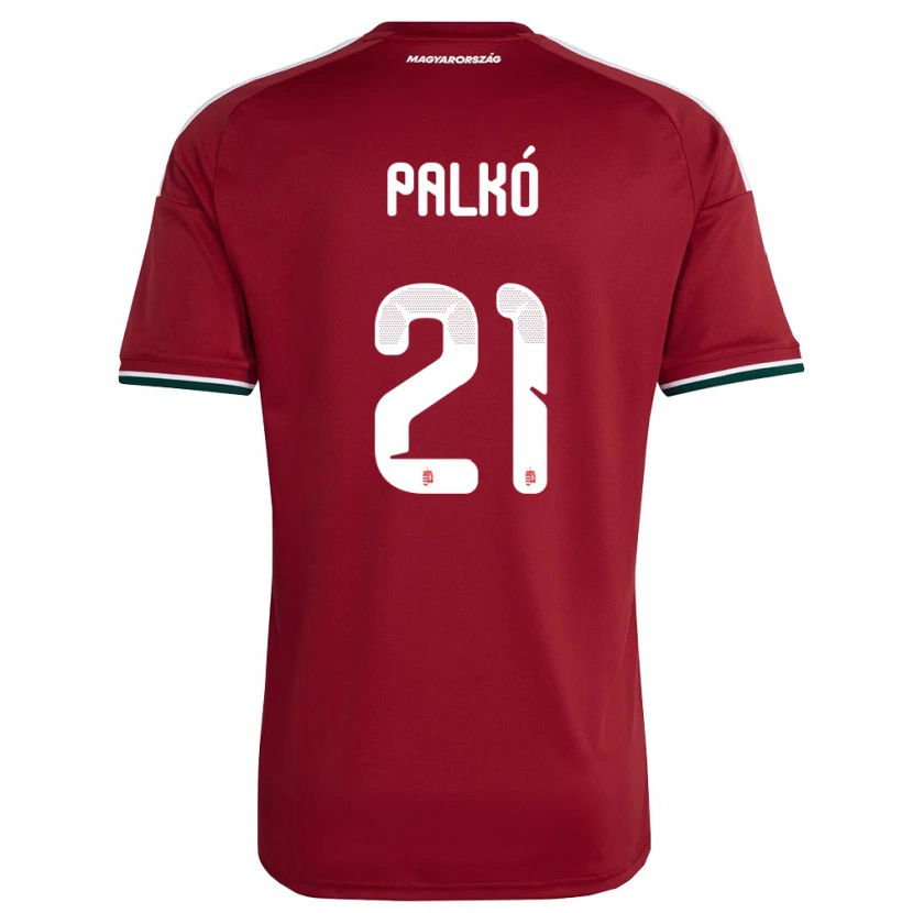 Danxen Dámské Maďarsko Áron Palkó #21 Červená Bílá Zelená Domů Hráčské Dresy 26-28 Dres