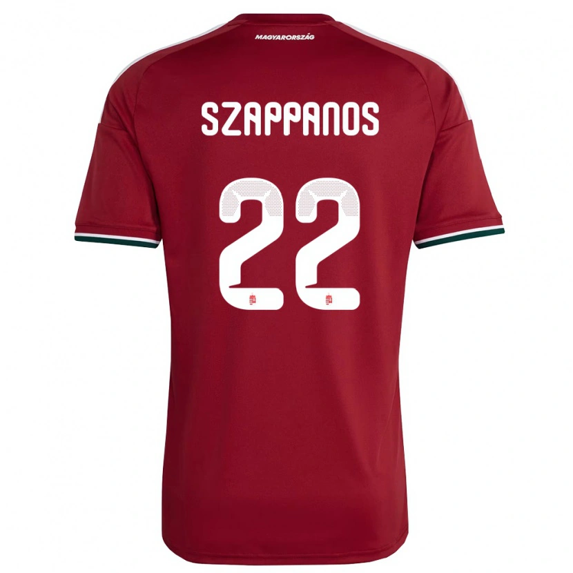 Danxen Dámské Maďarsko Péter Szappanos #22 Červená Bílá Zelená Domů Hráčské Dresy 26-28 Dres