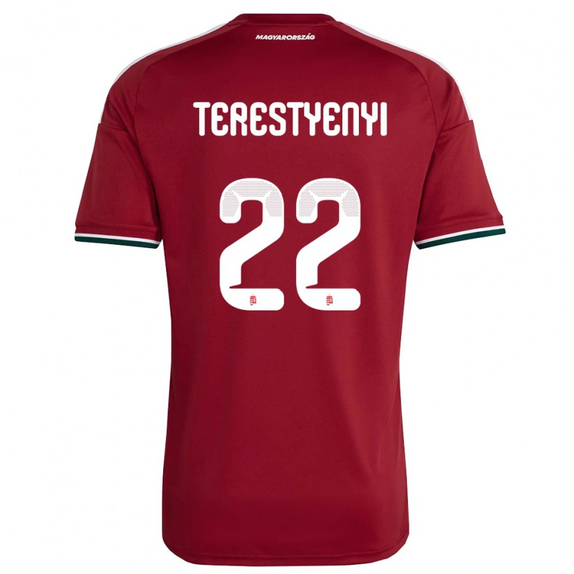 Danxen Dámské Maďarsko Anna Terestyényi #22 Červená Bílá Zelená Domů Hráčské Dresy 26-28 Dres