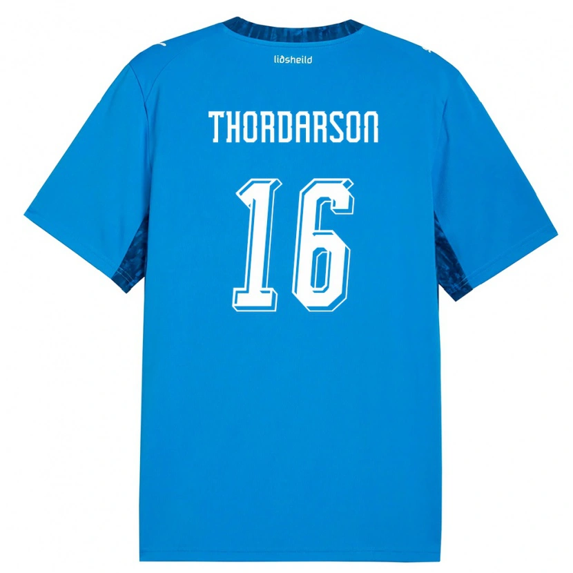 Danxen Dámské Island Stefán Teitur Thórdarson #16 Modrá Námořnická Domů Hráčské Dresy 26-28 Dres