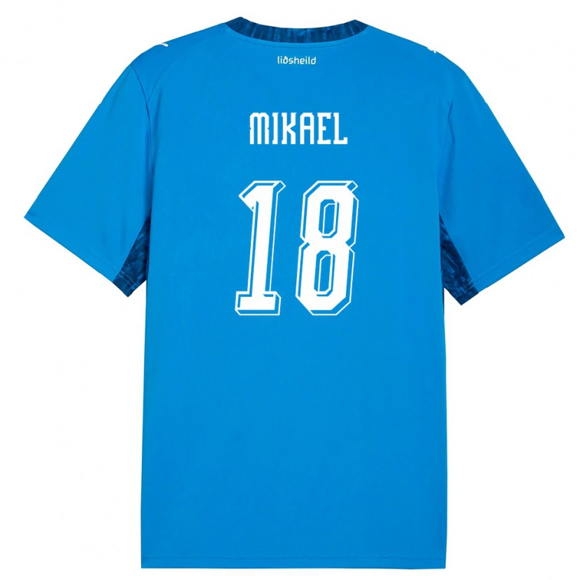 Danxen Dámské Island Mikael Anderson #18 Modrá Námořnická Domů Hráčské Dresy 26-28 Dres