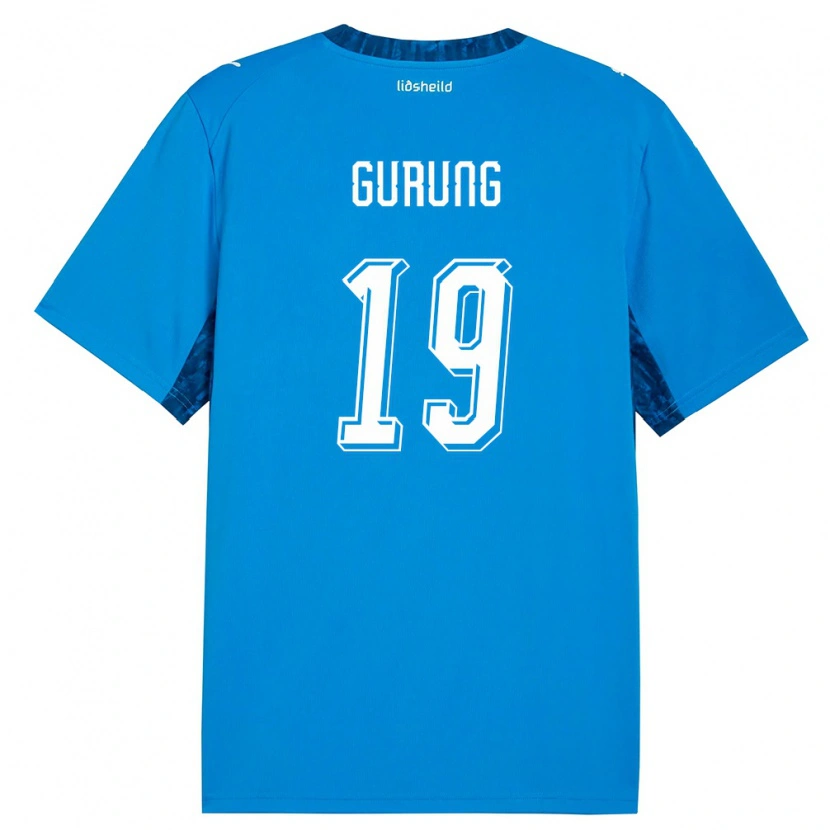 Danxen Dámské Island Karan Gurung #19 Modrá Námořnická Domů Hráčské Dresy 26-28 Dres