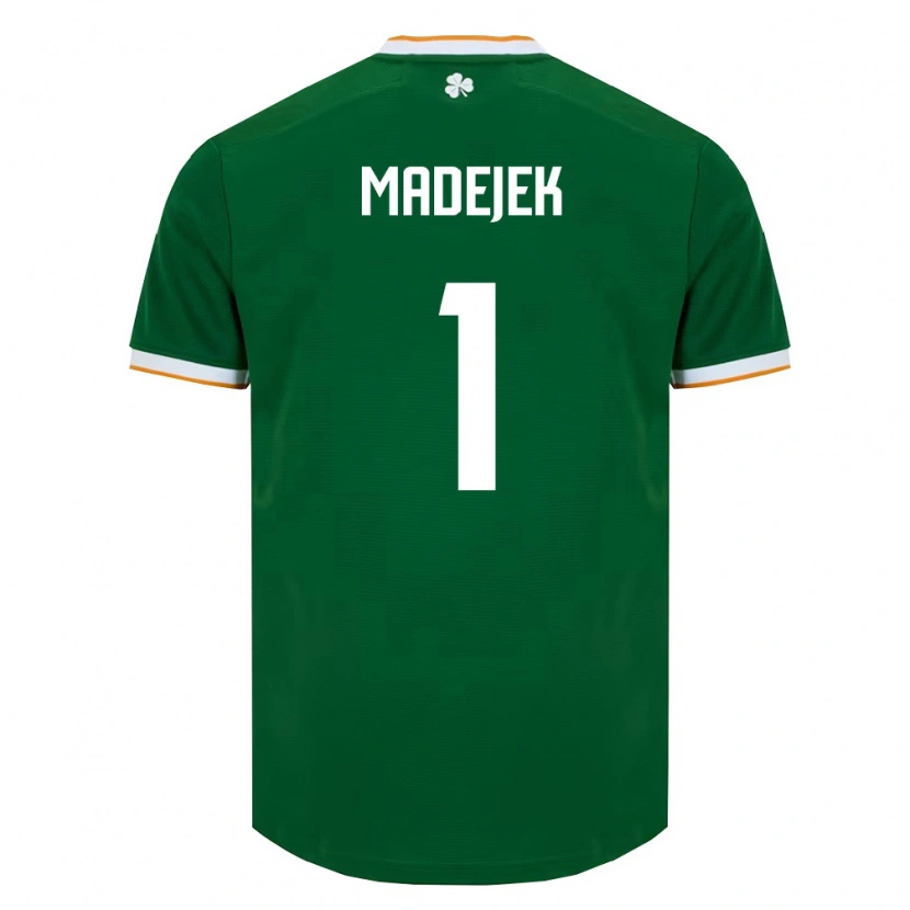 Danxen Dámské Irsko Adam Madejek #1 Tmavě Zelená Bílá Domů Hráčské Dresy 26-28 Dres