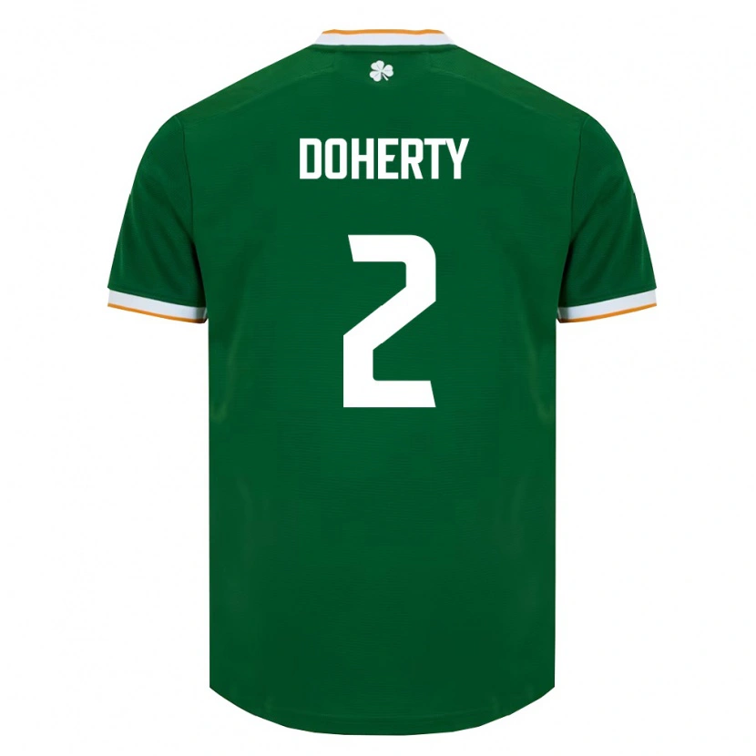 Danxen Dámské Irsko Matt Doherty #2 Tmavě Zelená Bílá Domů Hráčské Dresy 26-28 Dres