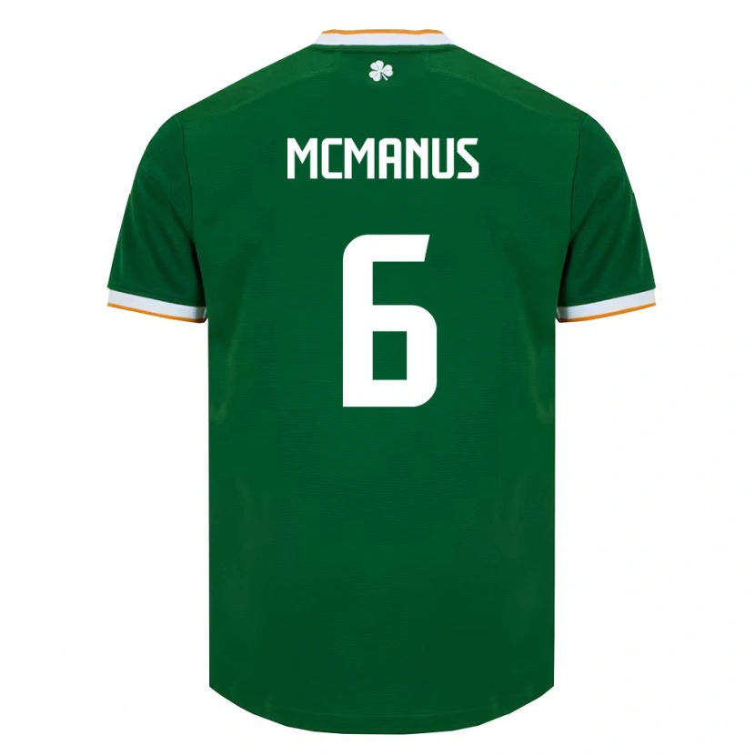 Danxen Dámské Irsko Conor Mcmanus #6 Tmavě Zelená Bílá Domů Hráčské Dresy 26-28 Dres