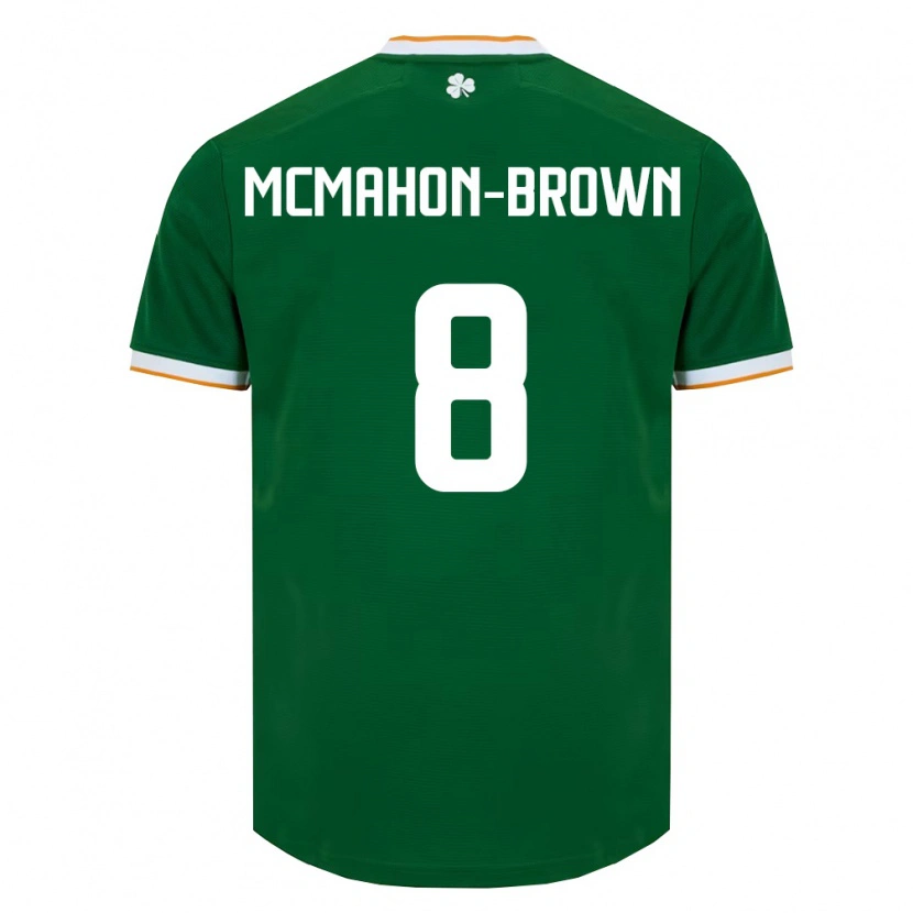 Danxen Dámské Irsko Kian Mcmahon-Brown #8 Tmavě Zelená Bílá Domů Hráčské Dresy 26-28 Dres