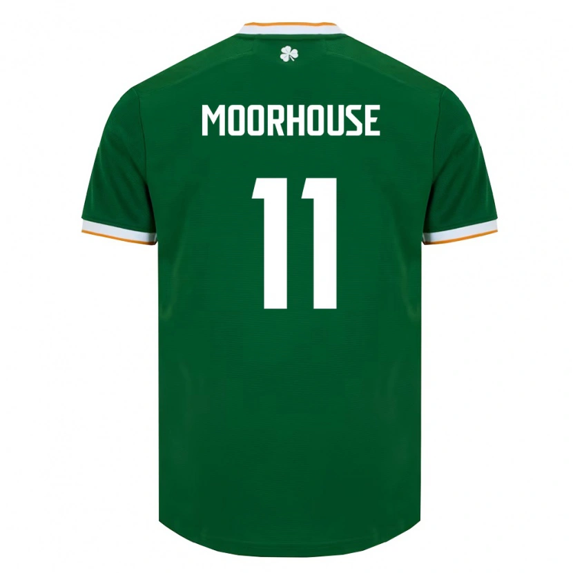 Danxen Dámské Irsko Jack Moorhouse #11 Tmavě Zelená Bílá Domů Hráčské Dresy 26-28 Dres