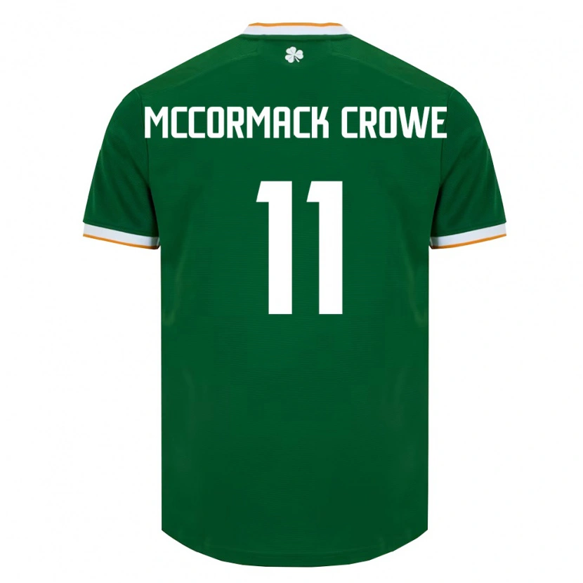 Danxen Dámské Irsko Fionn Mccormack Crowe #11 Tmavě Zelená Bílá Domů Hráčské Dresy 26-28 Dres