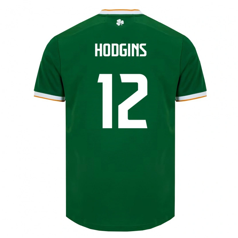 Danxen Dámské Irsko Gavin Hodgins #12 Tmavě Zelená Bílá Domů Hráčské Dresy 26-28 Dres