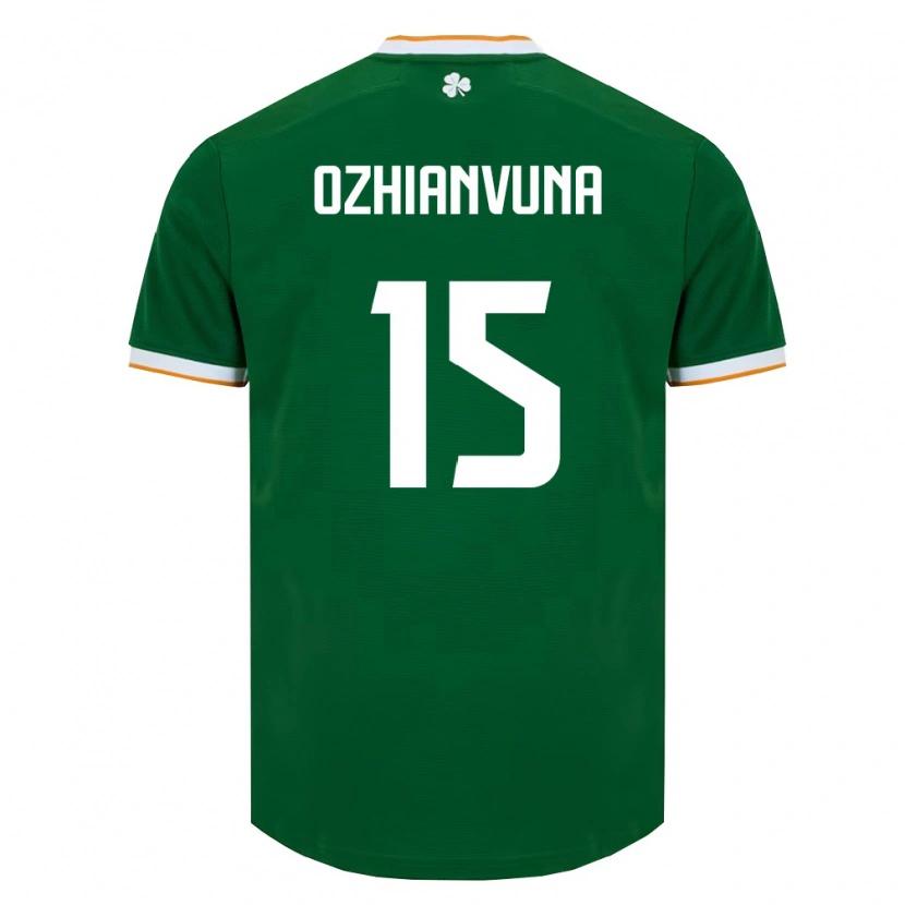Danxen Dámské Irsko Victor Ozhianvuna #15 Tmavě Zelená Bílá Domů Hráčské Dresy 26-28 Dres