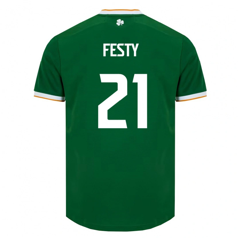 Danxen Dámské Irsko Festy Ebosele #21 Tmavě Zelená Bílá Domů Hráčské Dresy 26-28 Dres
