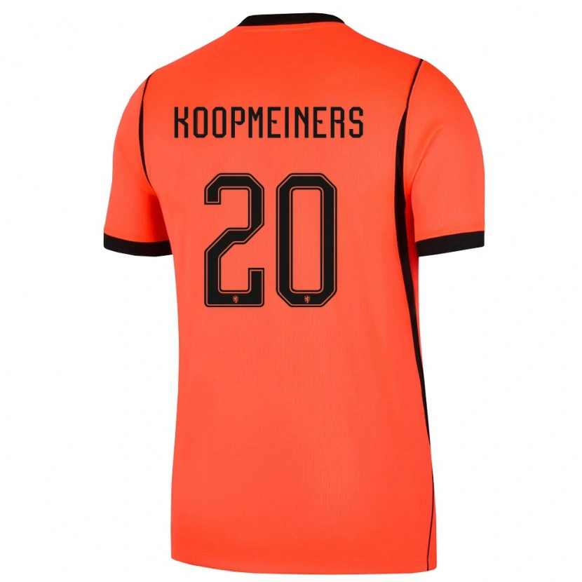 Danxen Dámské Nizozemsko Teun Koopmeiners #20 Oranžová Černá Domů Hráčské Dresy 26-28 Dres