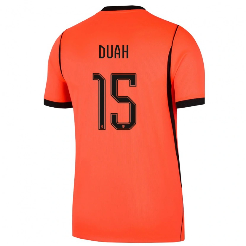 Danxen Dámské Nizozemsko King Duah #15 Oranžová Černá Domů Hráčské Dresy 26-28 Dres