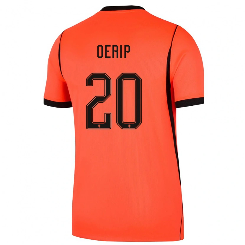 Danxen Dámské Nizozemsko Julian Oerip #20 Oranžová Černá Domů Hráčské Dresy 26-28 Dres
