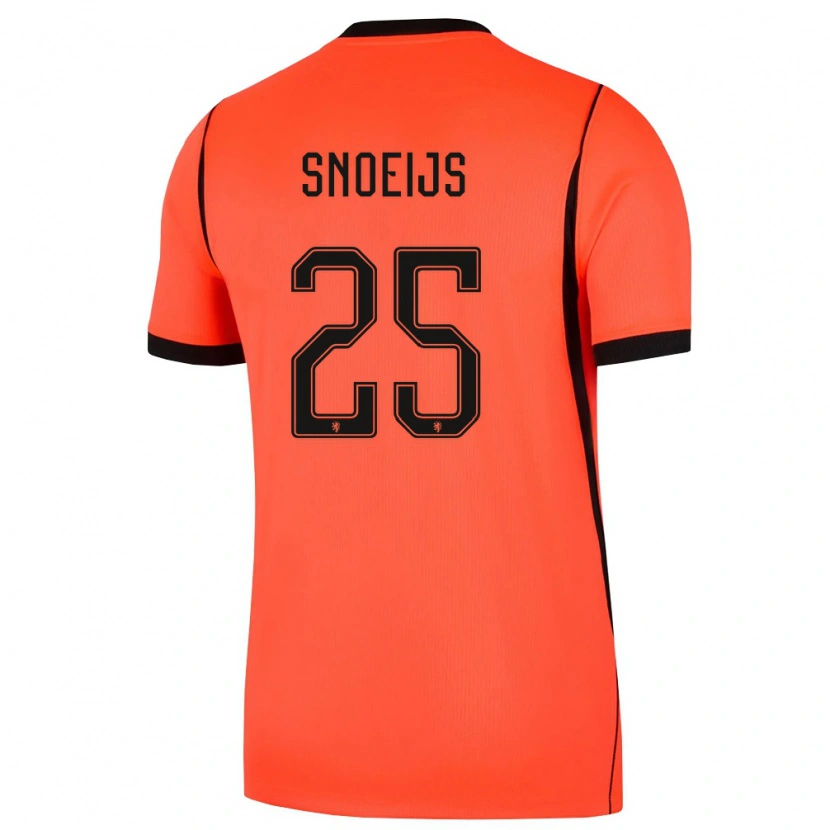Danxen Dámské Nizozemsko Katja Snoeijs #25 Oranžová Černá Domů Hráčské Dresy 26-28 Dres