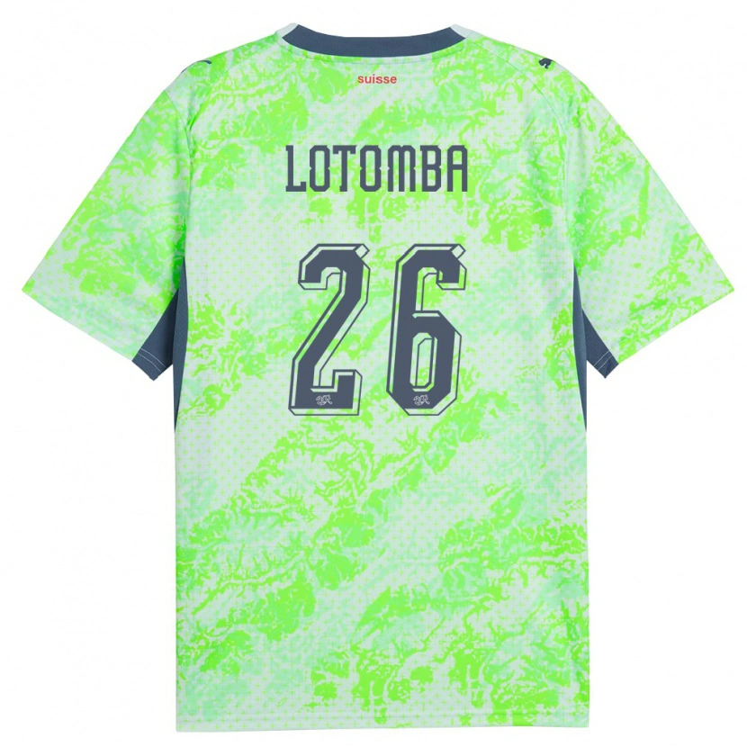 Danxen Dámské Švýcarsko Jordan Lotomba #26 Zelená Námořnická Daleko Hráčské Dresy 26-28 Dres