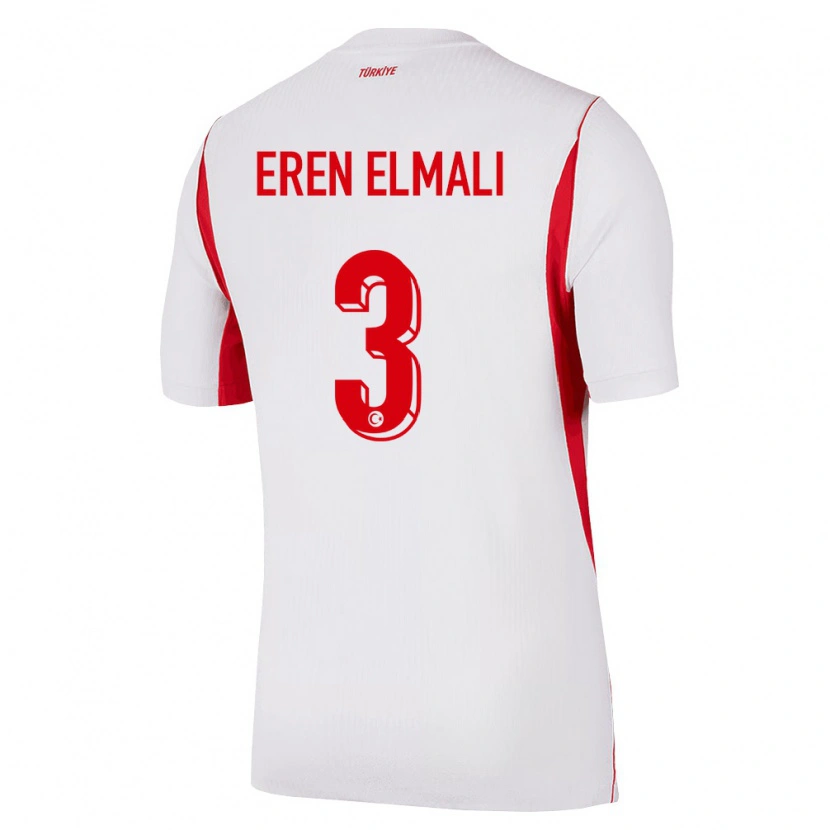 Danxen Dámské Turecko Eren Elmalı #3 Bílá Červená Vínová Daleko Hráčské Dresy 26-28 Dres