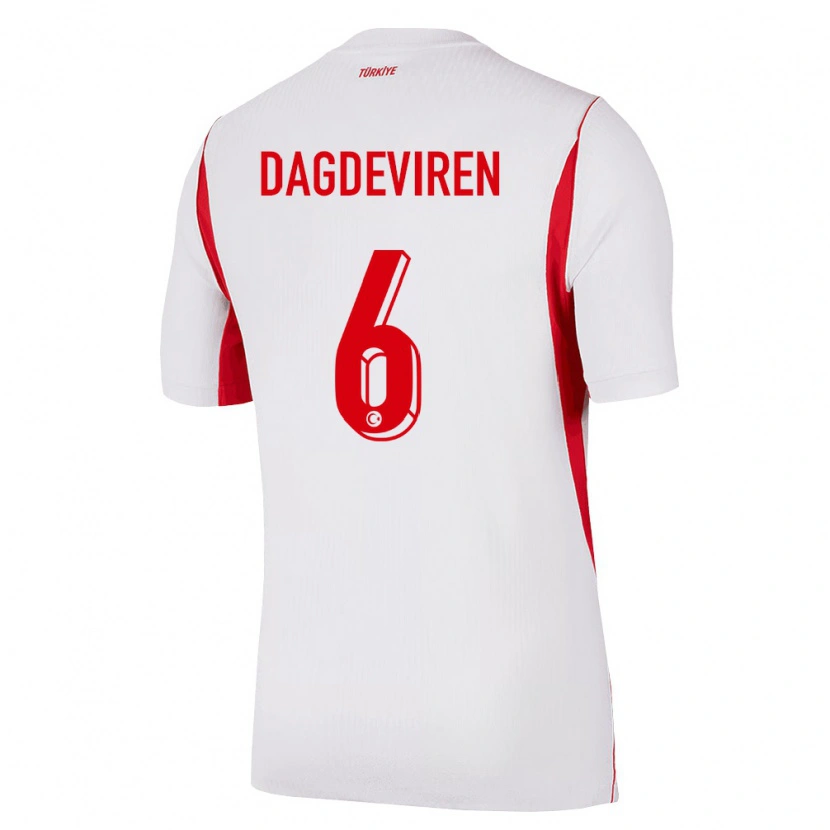 Danxen Dámské Turecko Diren Dağdeviren #6 Bílá Červená Vínová Daleko Hráčské Dresy 26-28 Dres