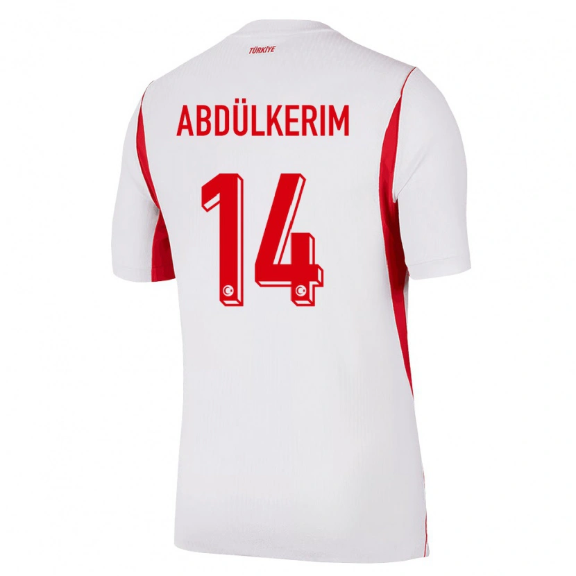 Danxen Dámské Turecko Abdülkerim Bardakcı #14 Bílá Červená Vínová Daleko Hráčské Dresy 26-28 Dres