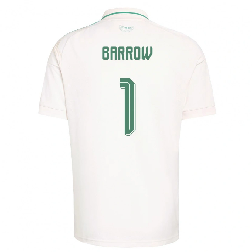 Danxen Dámské Wales Harry Barrow #1 Bílá Hnědá Zelená Daleko Hráčské Dresy 26-28 Dres