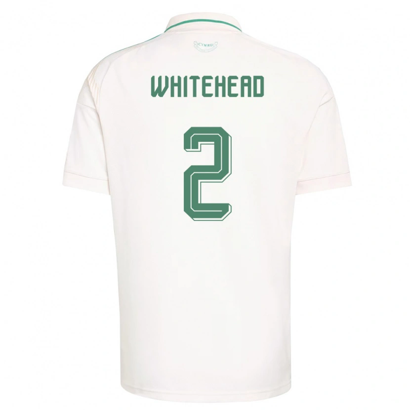 Danxen Dámské Wales Daniel Whitehead #2 Bílá Hnědá Zelená Daleko Hráčské Dresy 26-28 Dres
