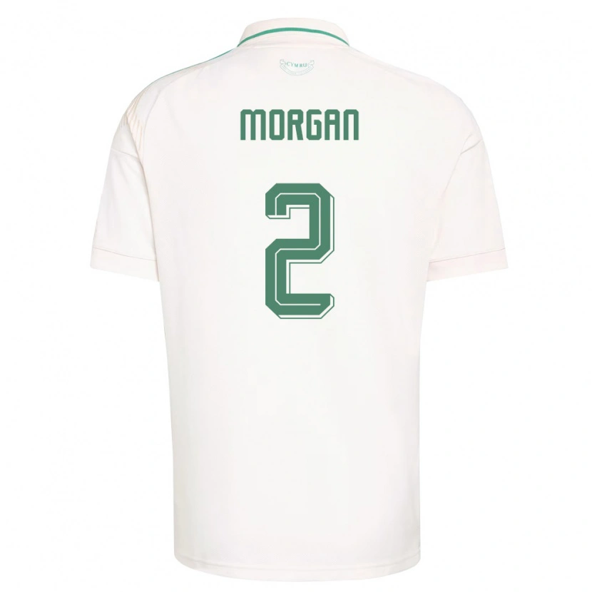 Danxen Dámské Wales Ffion Morgan #2 Bílá Hnědá Zelená Daleko Hráčské Dresy 26-28 Dres