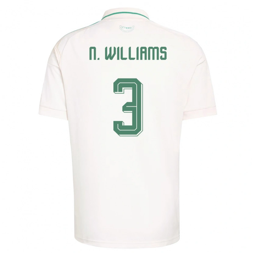 Danxen Dámské Wales Neco Williams #3 Bílá Hnědá Zelená Daleko Hráčské Dresy 26-28 Dres