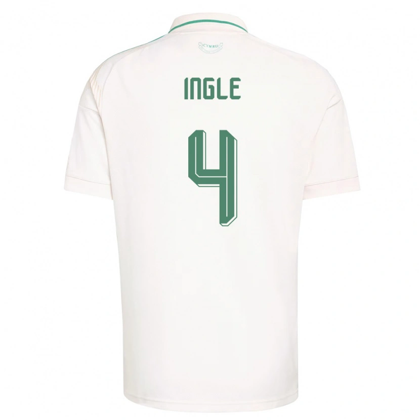 Danxen Dámské Wales Sophie Ingle #4 Bílá Hnědá Zelená Daleko Hráčské Dresy 26-28 Dres