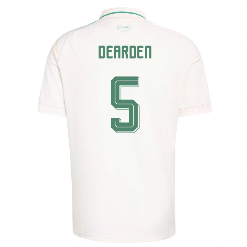 Danxen Dámské Wales Tom Dearden #5 Bílá Hnědá Zelená Daleko Hráčské Dresy 26-28 Dres