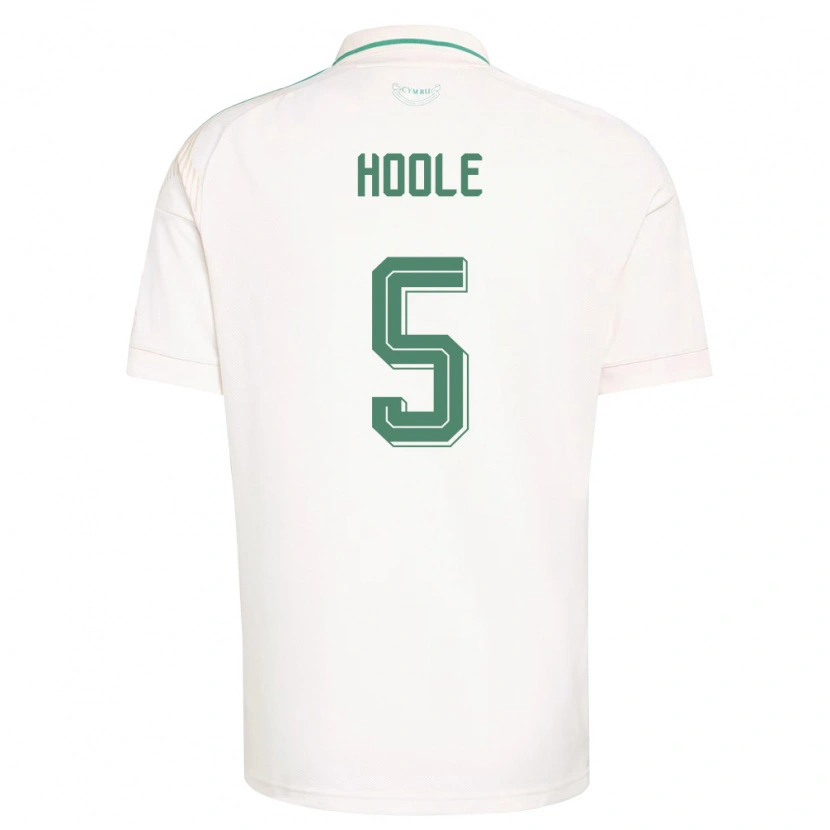 Danxen Dámské Wales Luca Hoole #5 Bílá Hnědá Zelená Daleko Hráčské Dresy 26-28 Dres