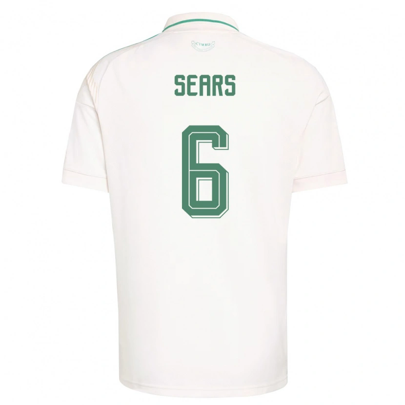 Danxen Dámské Wales Ryan Sears #6 Bílá Hnědá Zelená Daleko Hráčské Dresy 26-28 Dres
