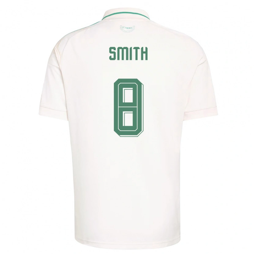 Danxen Dámské Wales Matt Smith #8 Bílá Hnědá Zelená Daleko Hráčské Dresy 26-28 Dres