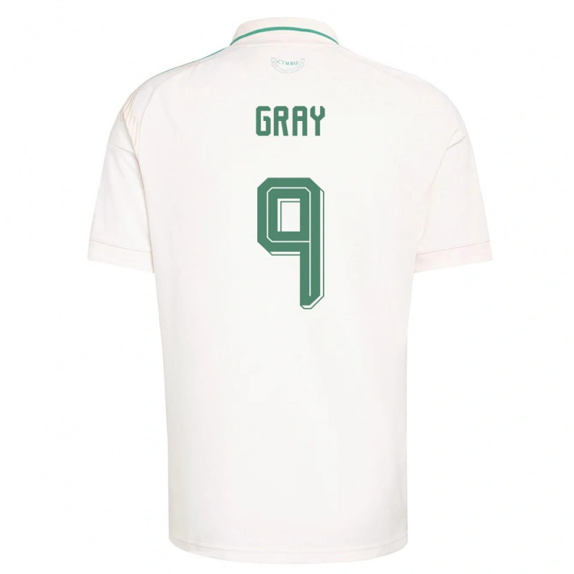 Danxen Dámské Wales Harvey Gray #9 Bílá Hnědá Zelená Daleko Hráčské Dresy 26-28 Dres