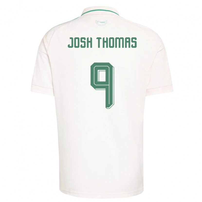 Danxen Dámské Wales Josh Thomas #9 Bílá Hnědá Zelená Daleko Hráčské Dresy 26-28 Dres
